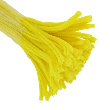 Chrome Yellow Craft Pipe Cleaners – Pack of 50