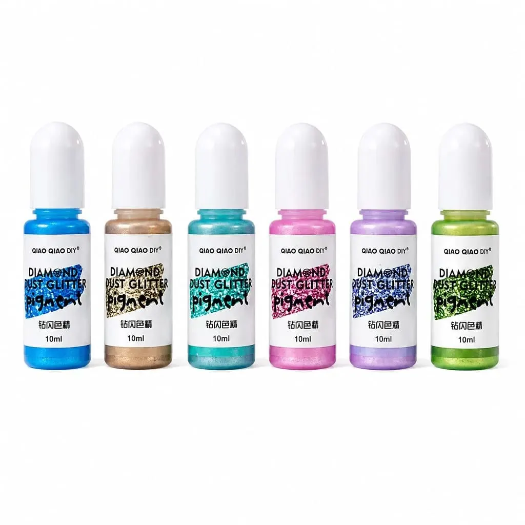 Diamond Glitter Alcohol Ink for Resin Art (Set of 6) Diamond Glitter Alcohol Ink for Resin Art (Set of 6)