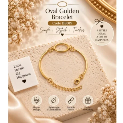 Oval Shape Golden Bracelet Bezel for Resin Art